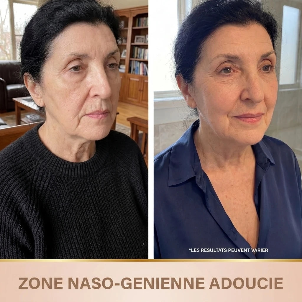 Zone naso-génienne adoucie