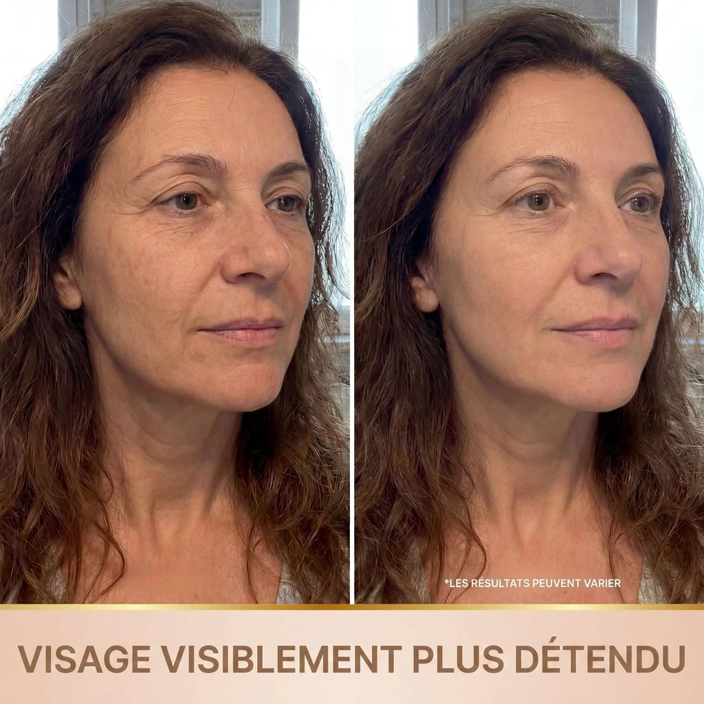Visage visiblement plus détendu