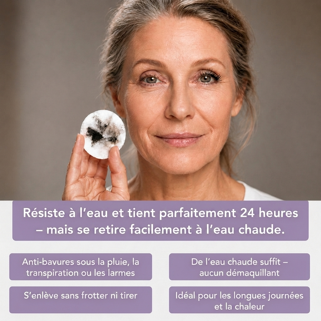 Resiste a l'eau 24 heures, se retire a l'eau chaude