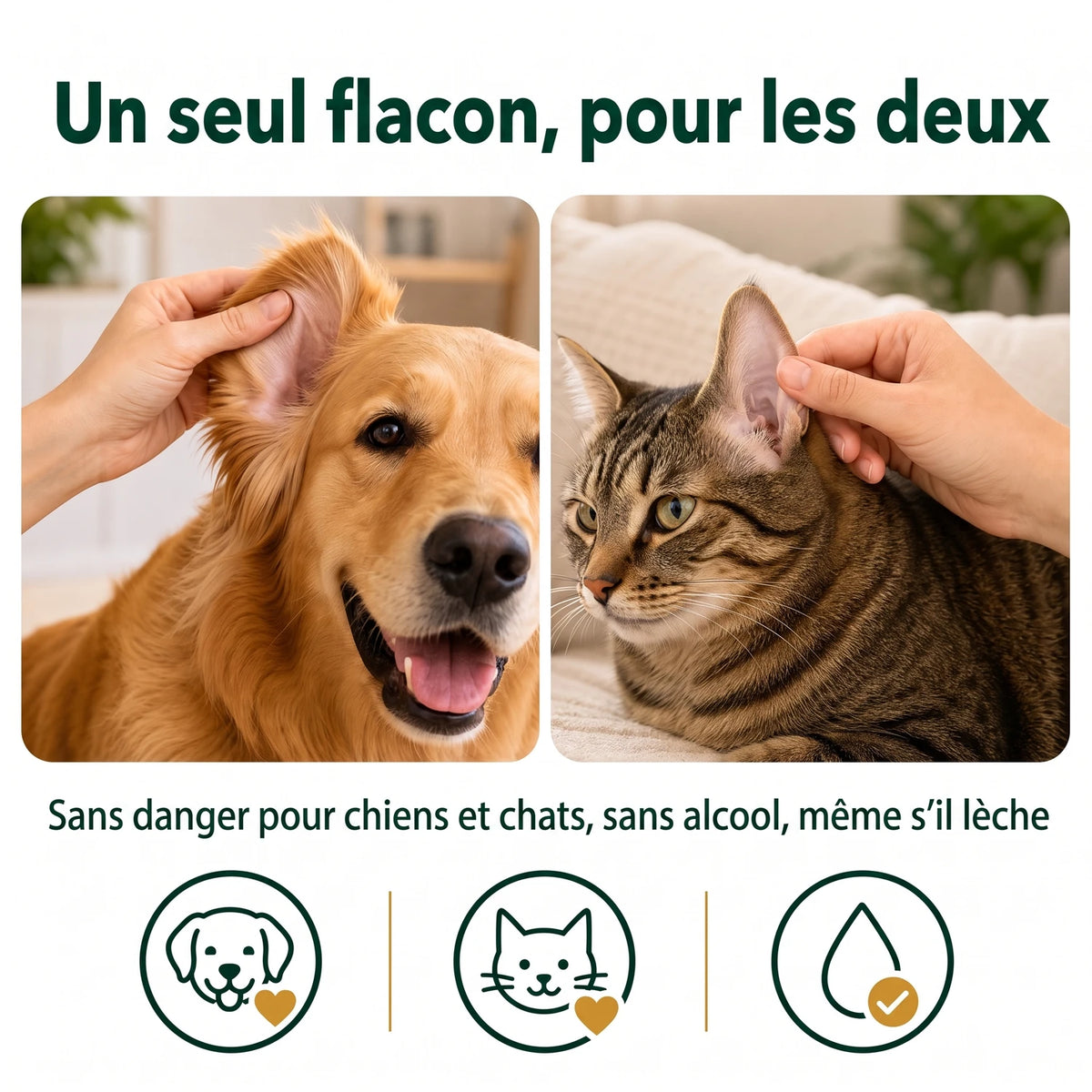 Un seul flacon pour le chien et le chat