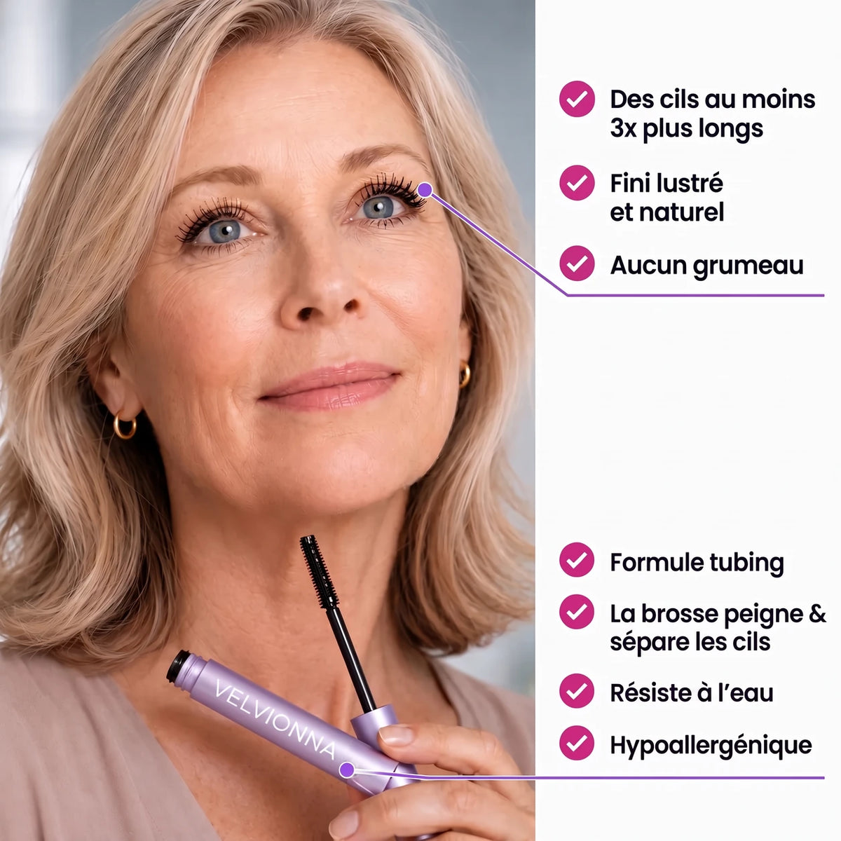 Velvionna™ Mascara Everlove – Le mascara conçu pour les cils matures
